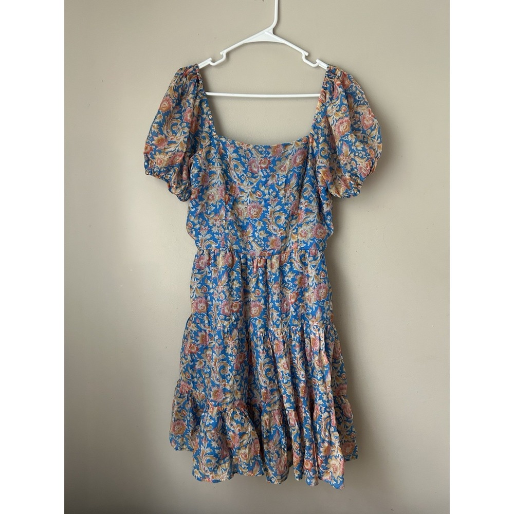 Boho 1 State Women's Floral Dress Cottage Core Prairie Size M